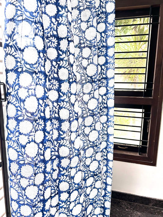 Arana Block Printed Sheer Curtains