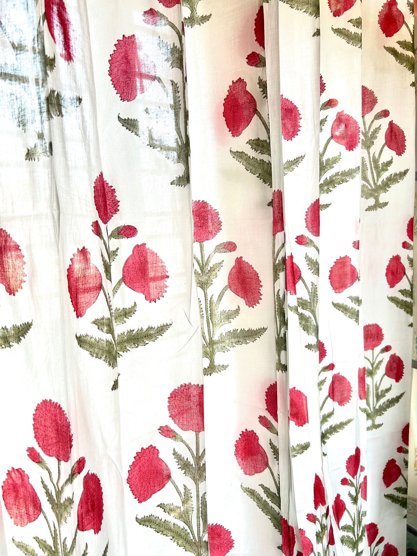 Japakusuma Block Printed Sheer Curtains