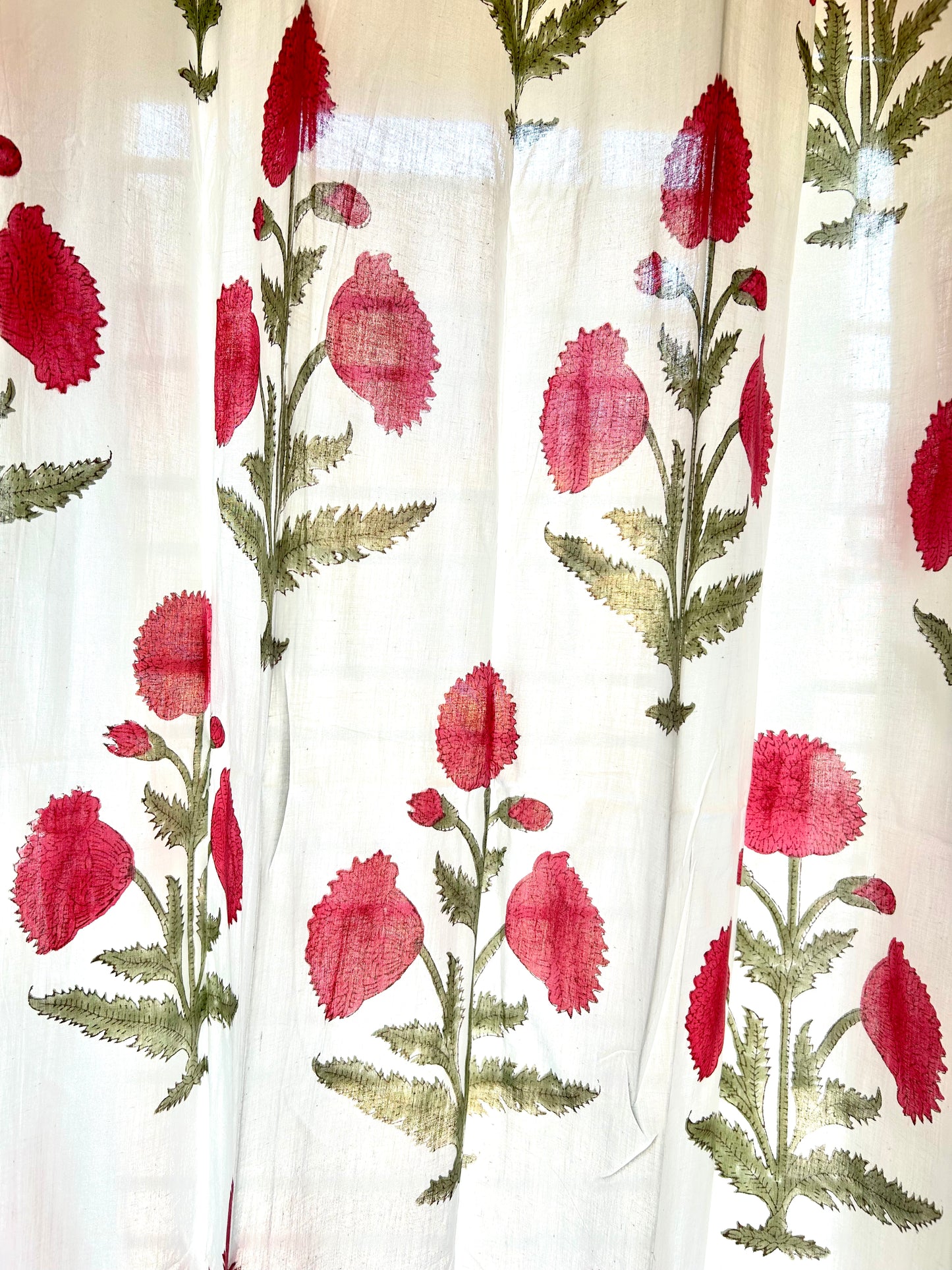 Japakusuma Block Printed Sheer Curtains