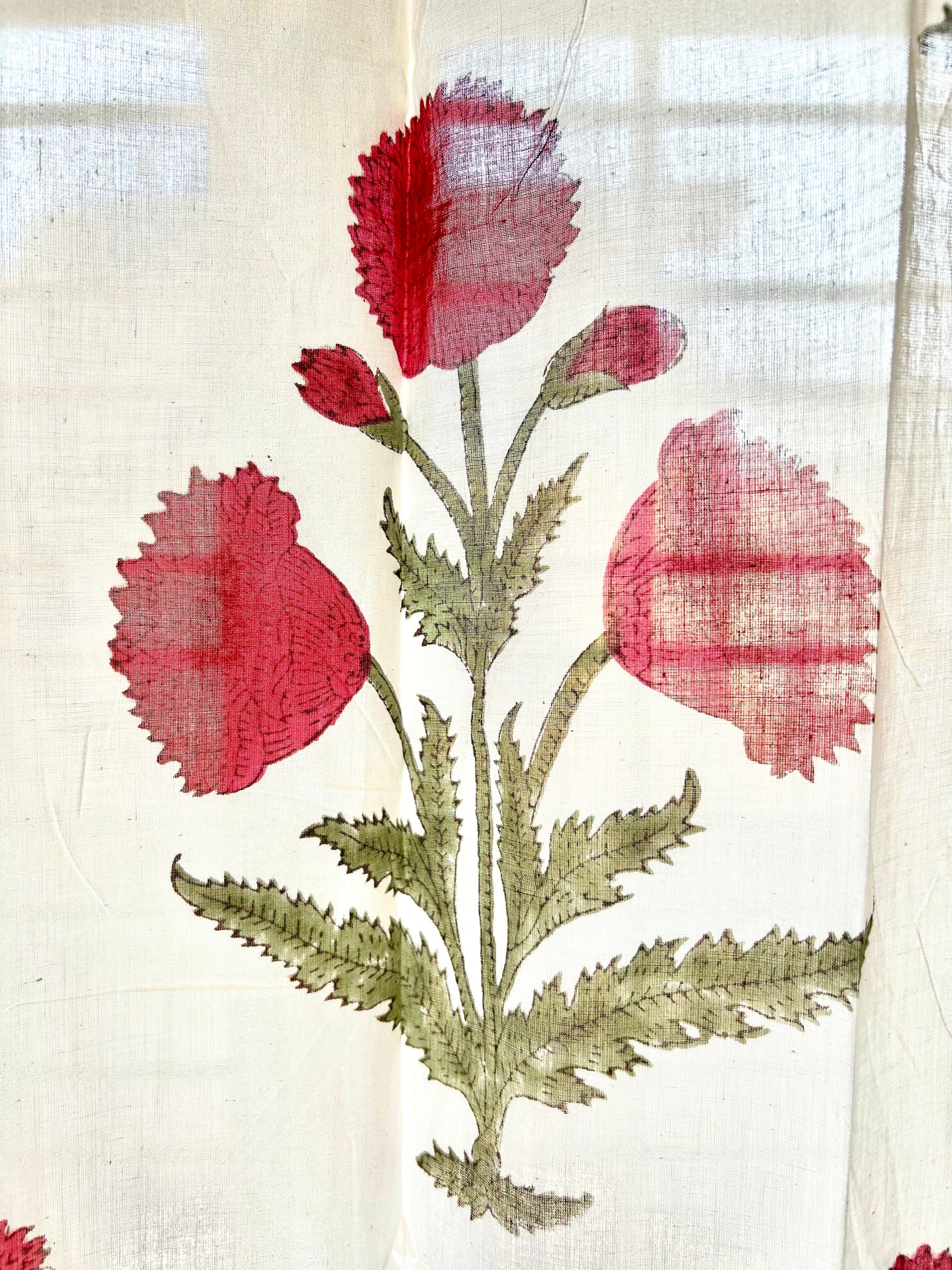 Japakusuma Block Printed Sheer Curtains